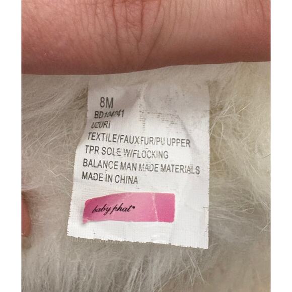 Y2K Baby Phat White Faux Fur Snow Boots Women's Size 8 - Picture 6 of 10